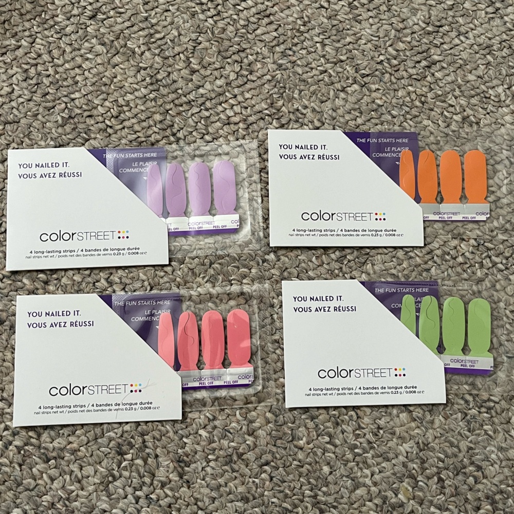 💅 3/$25 - Colourstreet pastel accents - from ColorPlay subscription box